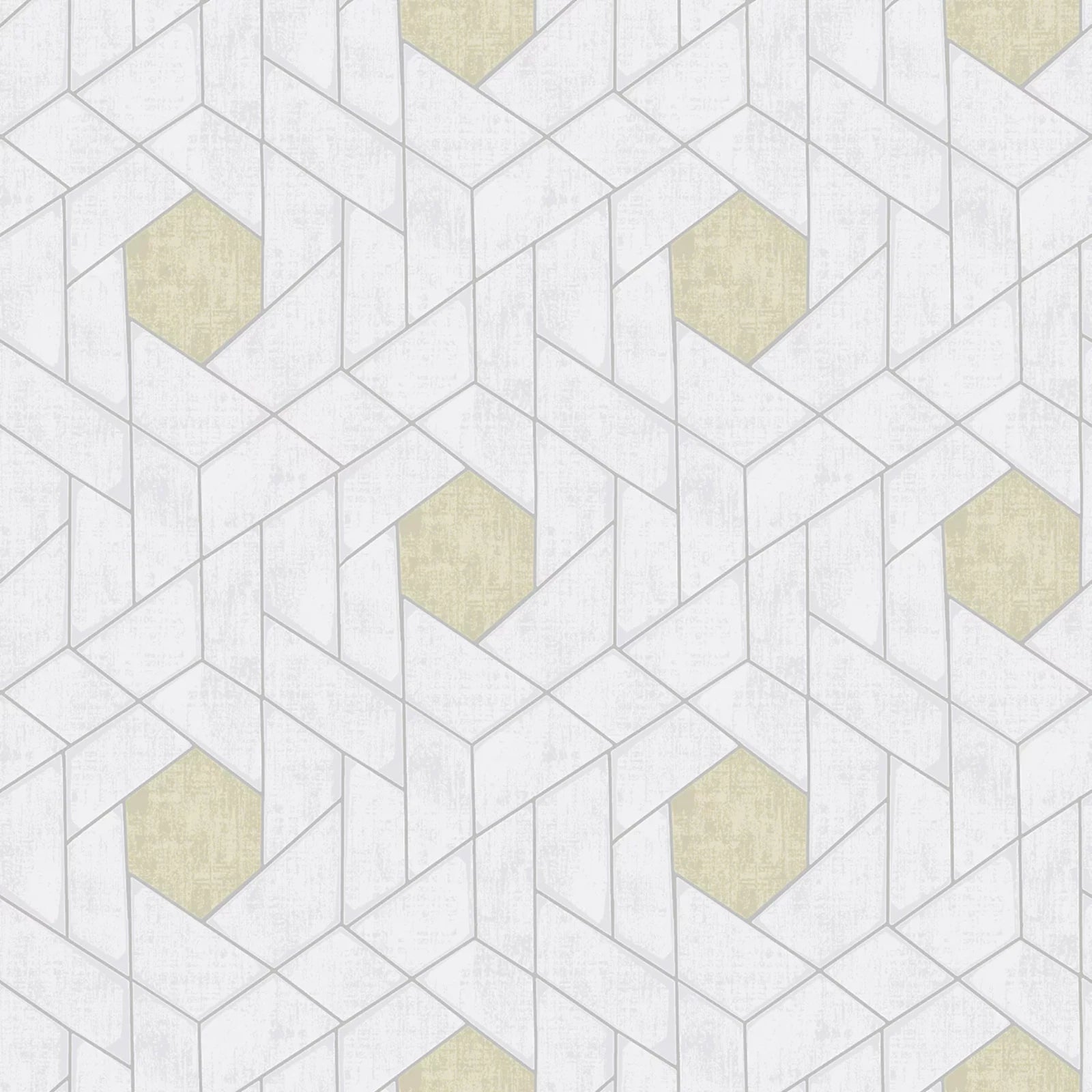 A Street Scott Granada Pale Yellow Grey Geometric Wallpaper FD25901