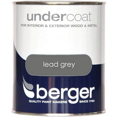 Berger Lead Grey Undercoat Paint 750ml