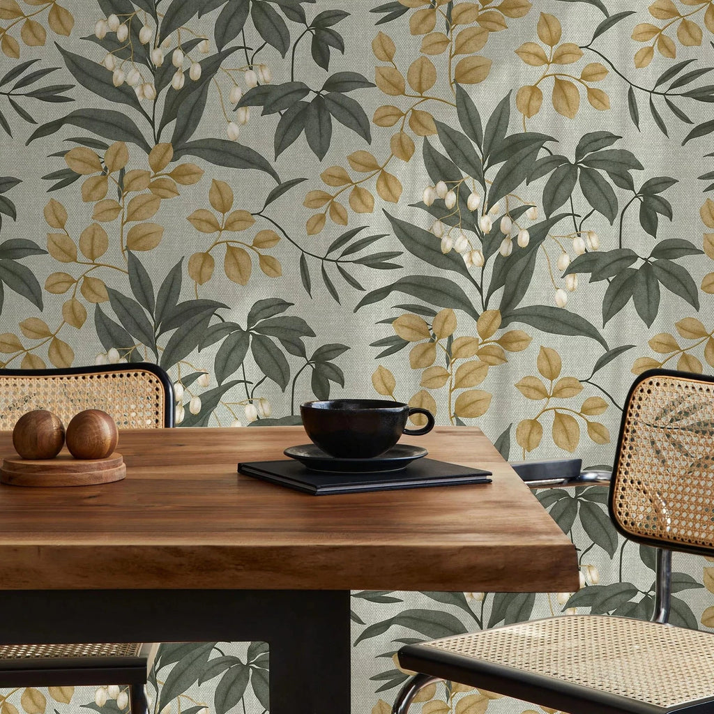 Graham & Brown Superfresco Persephone Green Floral Wallpaper 122414