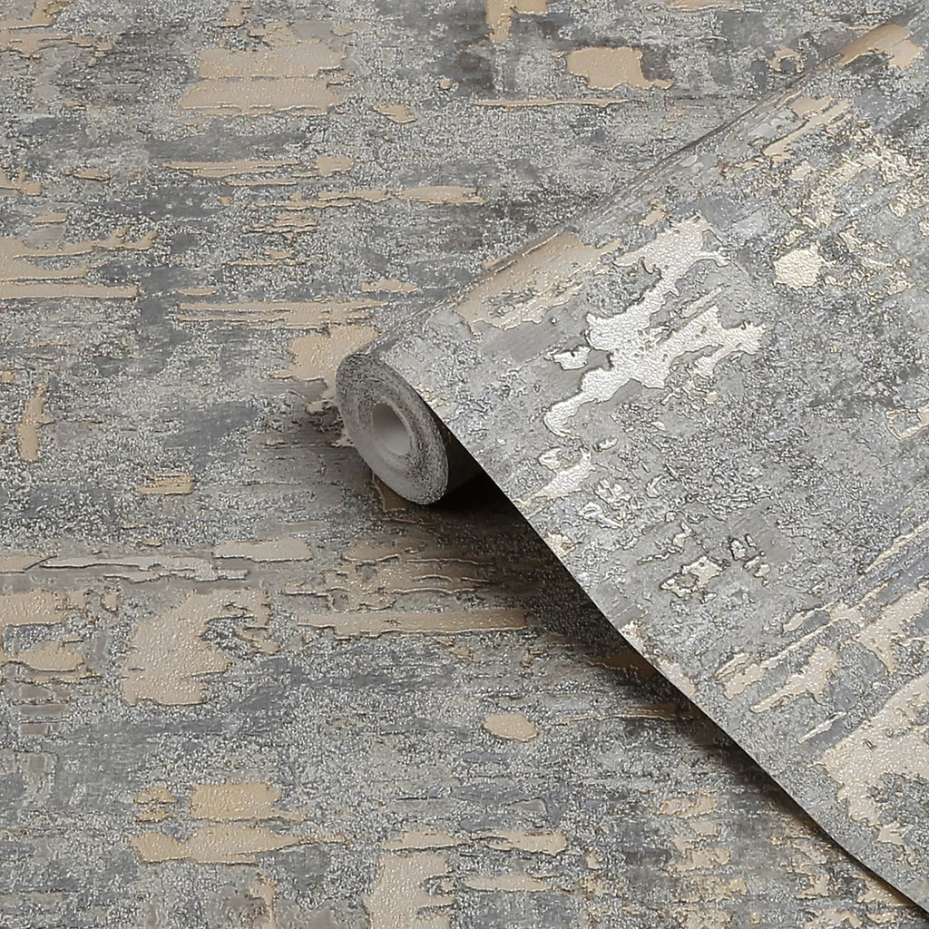Graham & Brown Ornamental Steel Gold Wallpaper 128799