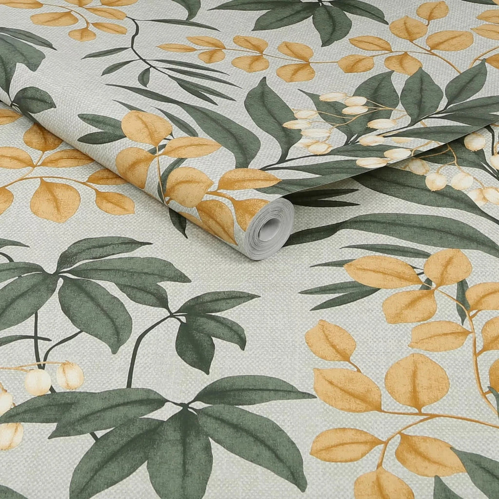Graham & Brown Superfresco Persephone Green Floral Wallpaper 122414