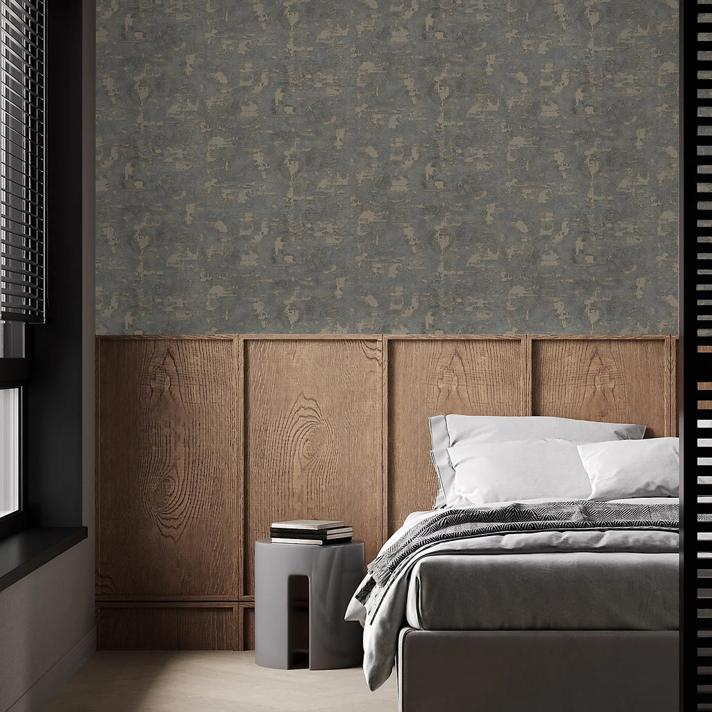 Graham & Brown Ornamental Steel Gold Wallpaper 128799