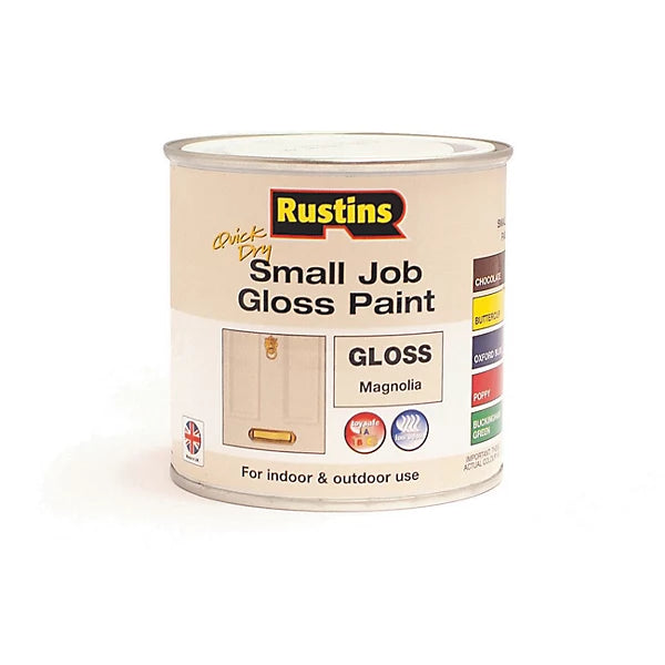 Rustins Small Job Magnolia Wood & Metal Gloss Paint 250ml