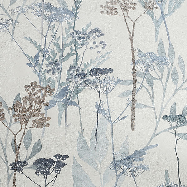Superfresco Solstice Pale Blue Floral Wallpaper 125060