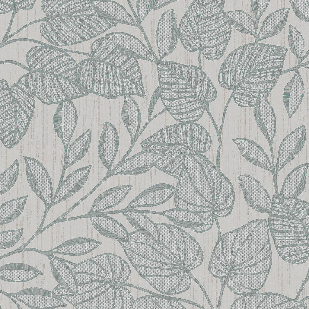 Super Fresco Duck Egg Linden Leaf Trail Wallpaper 140044