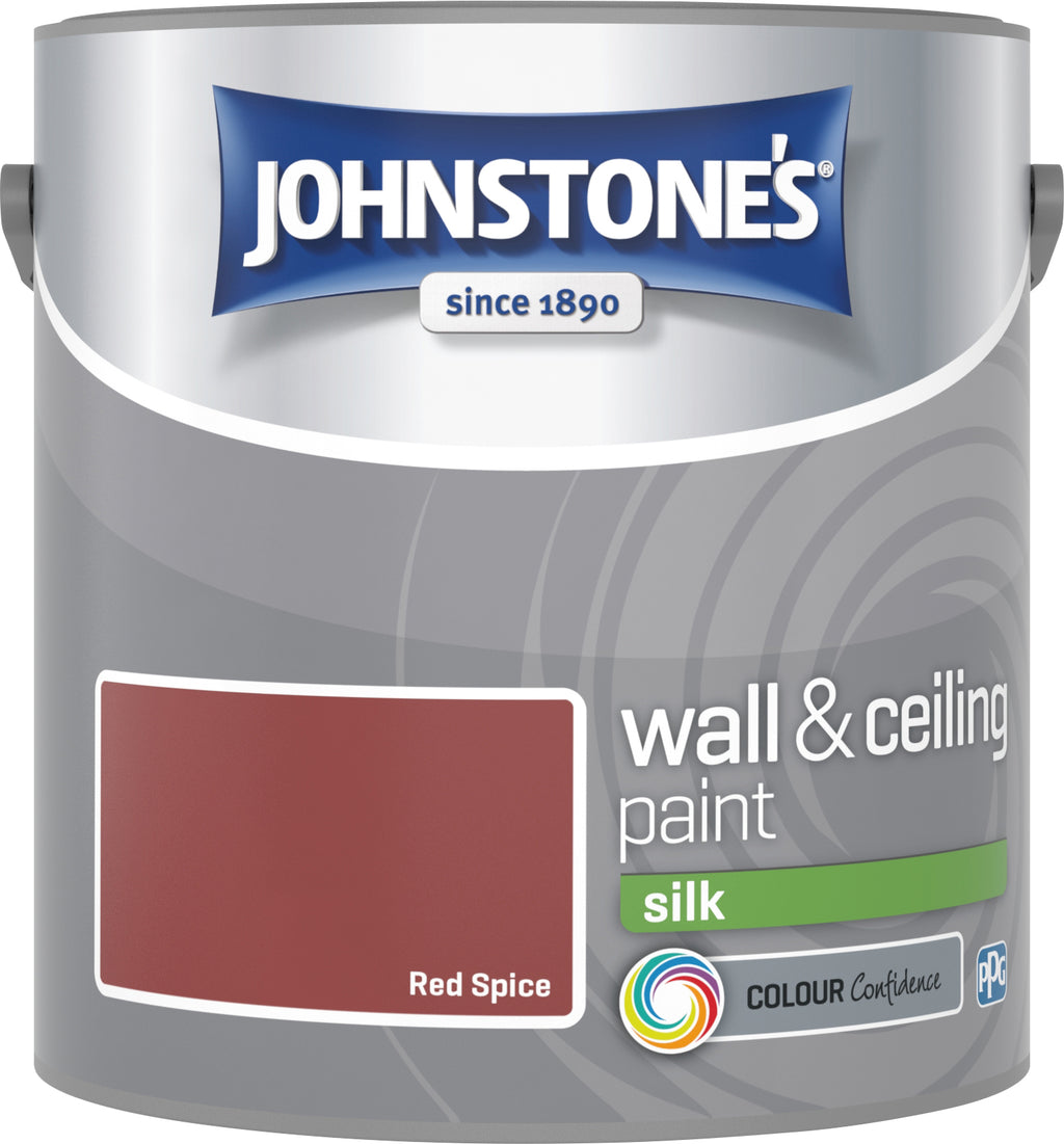Johnstone’s Red Spice Silk Wall & Ceiling Emulsion Paint 2.5L