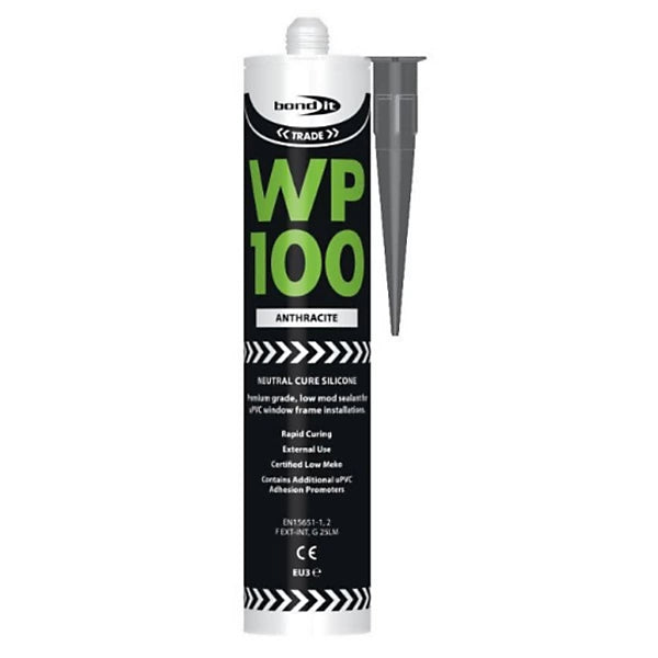 Bondit WP100 Anthracite External Silicone Sealant Grey Rapid Curing 300m