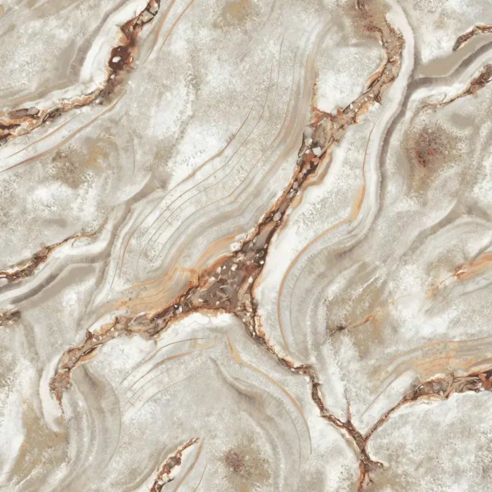 Vasari Palmetto Agate Marble Stone Natural Rust Italian Luxury Wallpaper 592418
