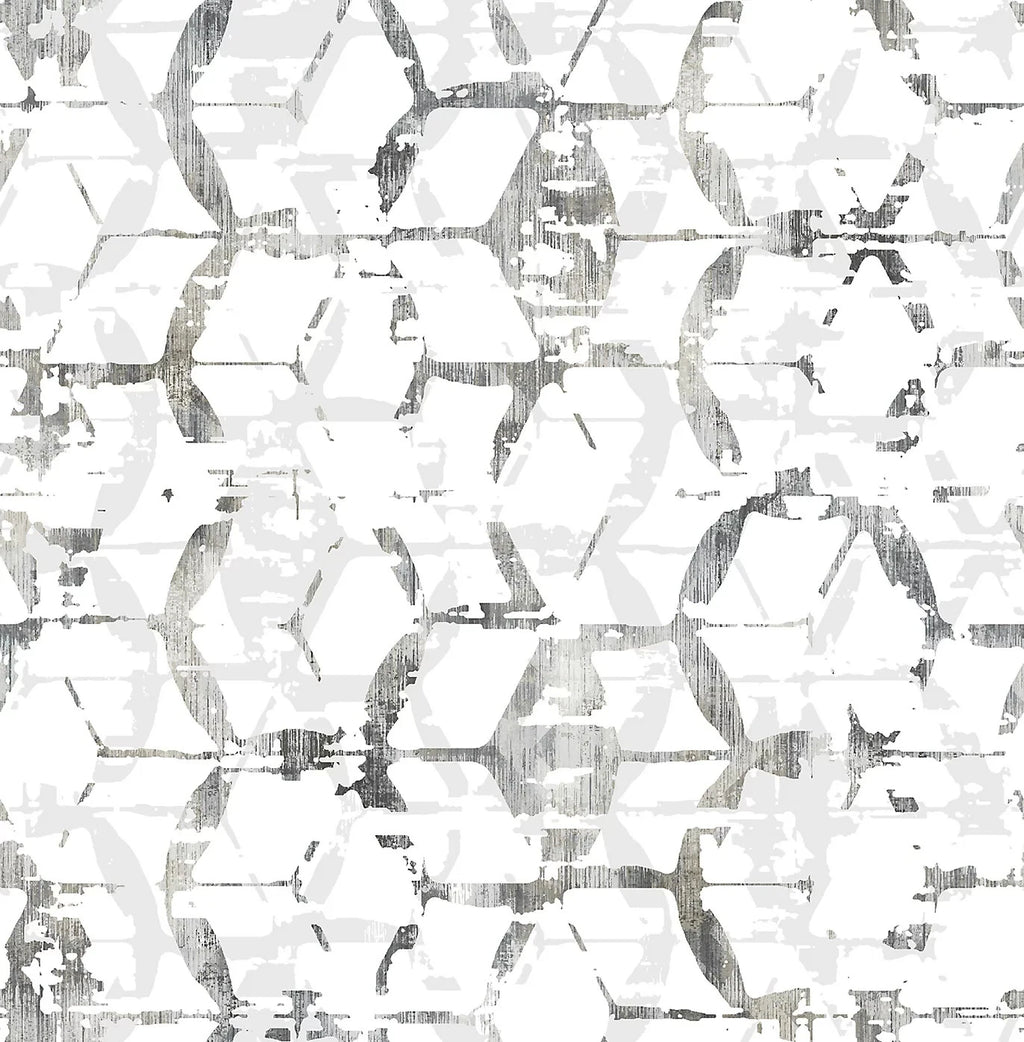 Fine Decor Black Grey & White Augustine Geometric Wallpaper