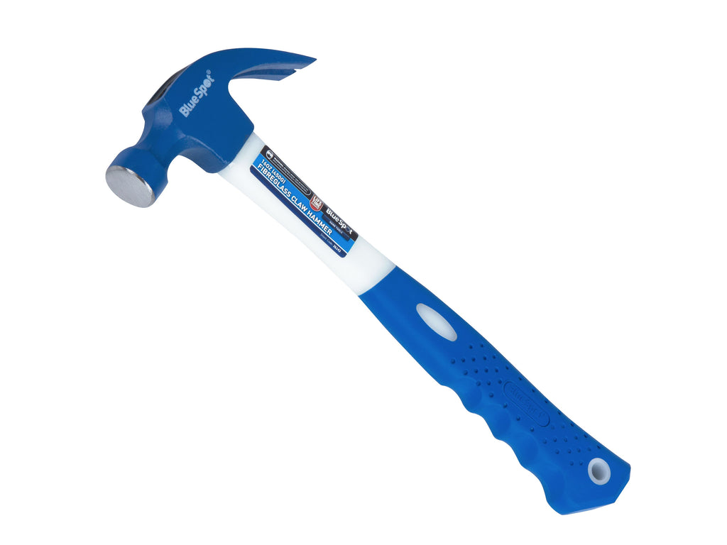 Bluespot 16oz Claw Hammer Fibreglass Rubber Grip Handle 26143