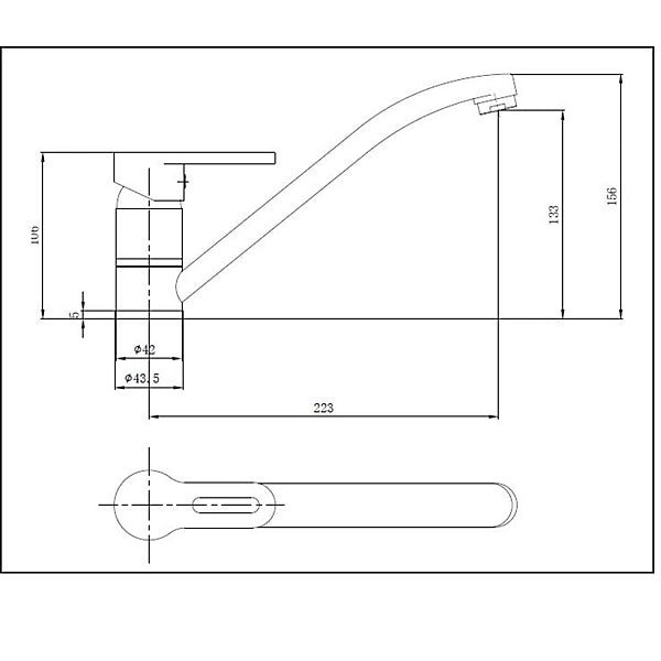 Ailsa Chrome Kitchen Sink Mixer Tap T26
