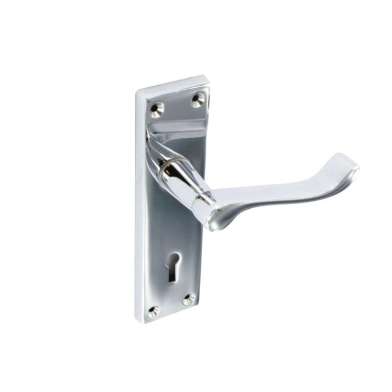 Securit Chrome Scroll Lock Handles (Pair) 150mm S2700