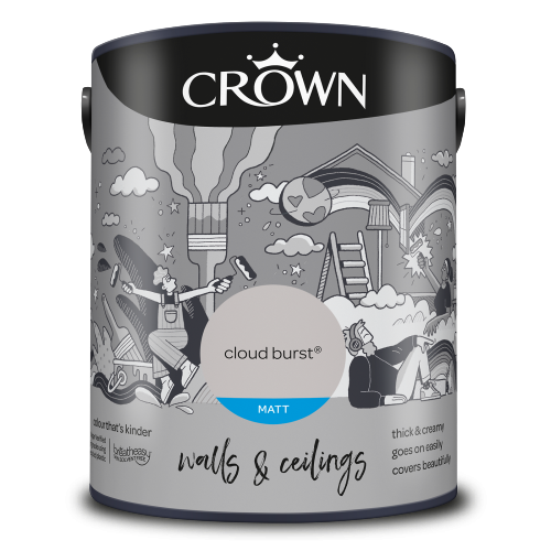 Crown Cloud Burst Grey Matt Paint 5L
