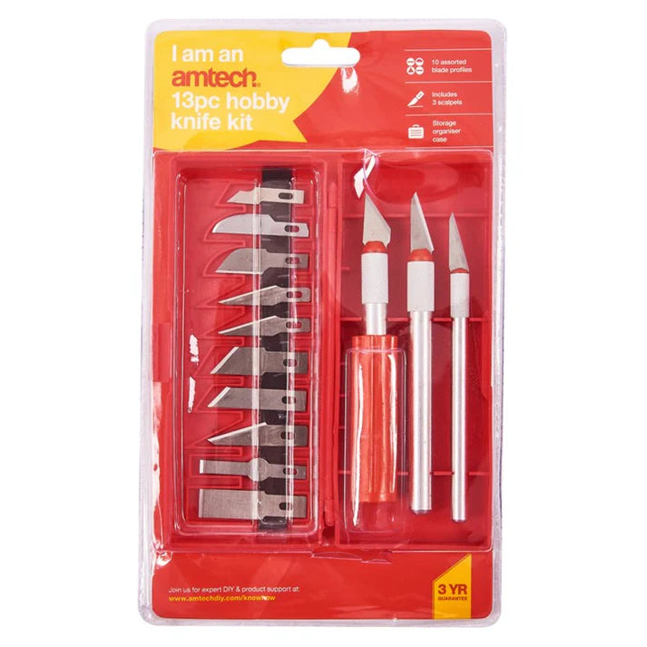 Amtech 13 Piece hobby knife kit S0500