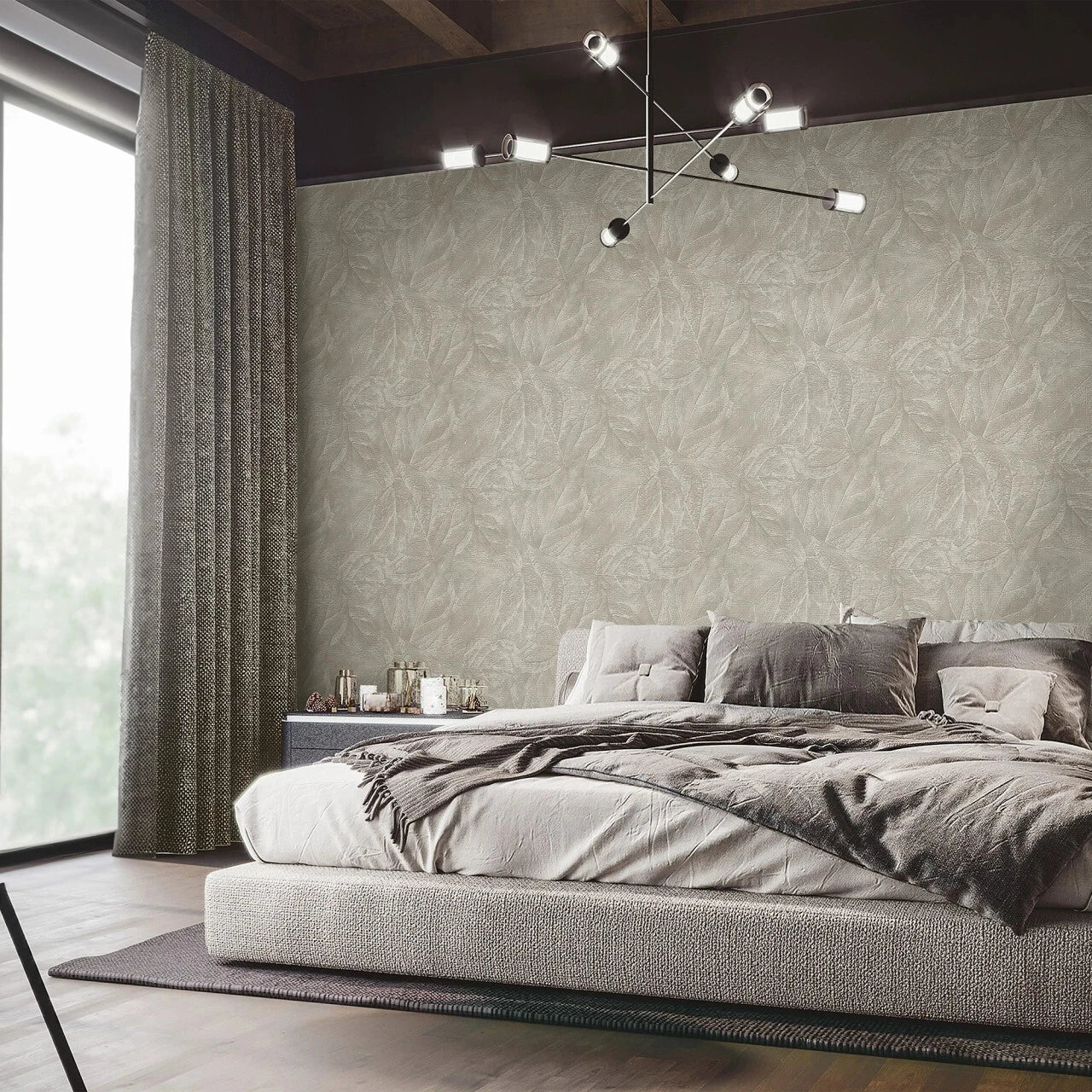 Vymura Natural Stone Leaf Textured Luxury Wallpaper M95663