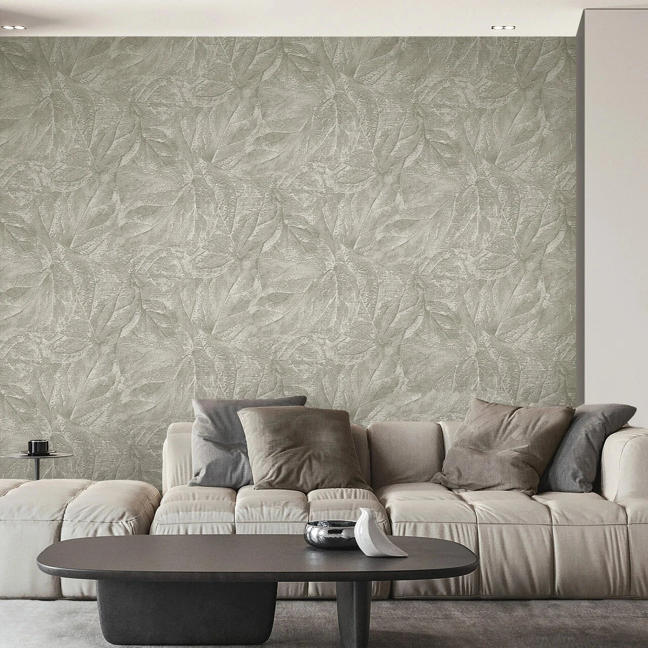 Vymura Natural Stone Leaf Textured Luxury Wallpaper M95663