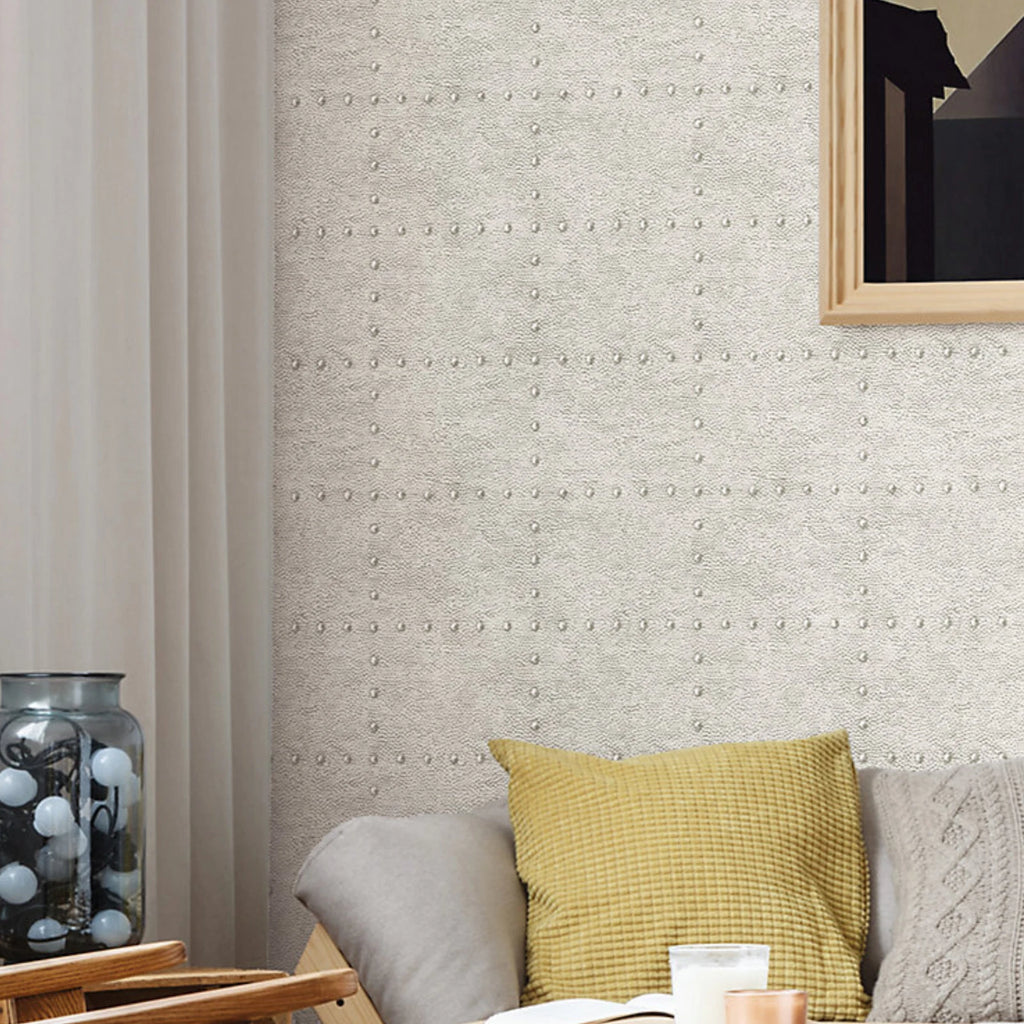 A Street Trilogy Hammered Metal Platinum Wallpaper FD25371