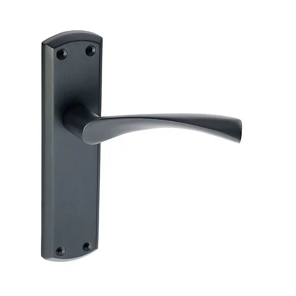 Eclipse Monza Matt Black Latch Door Handle 1 Pair ha41