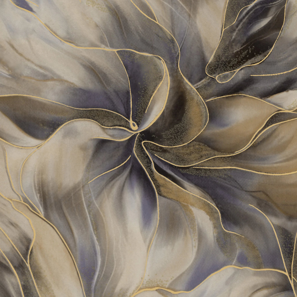 Sartoria Mink Coffee Brown Serenity Glitter Floral Wallpaper 7861