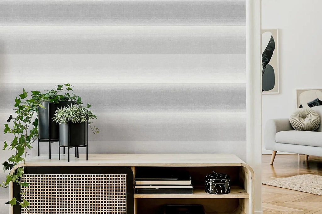 Crown Kirby Stripe Grey Charcoal Wallpaper M1643