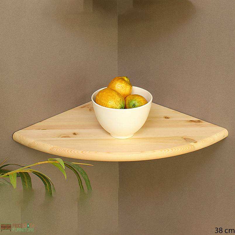 Natural Wood Corner Shelf Kit 380mm