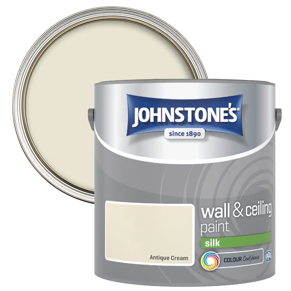 Johnstone’s Antique Cream Silk Wall & Ceiling Emulsion Paint 2.5L