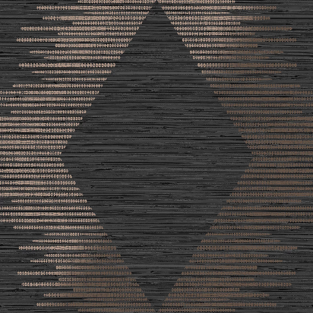 Graham & Brown Serenity Geometric Black & Rose Gold Wallpaper 120723