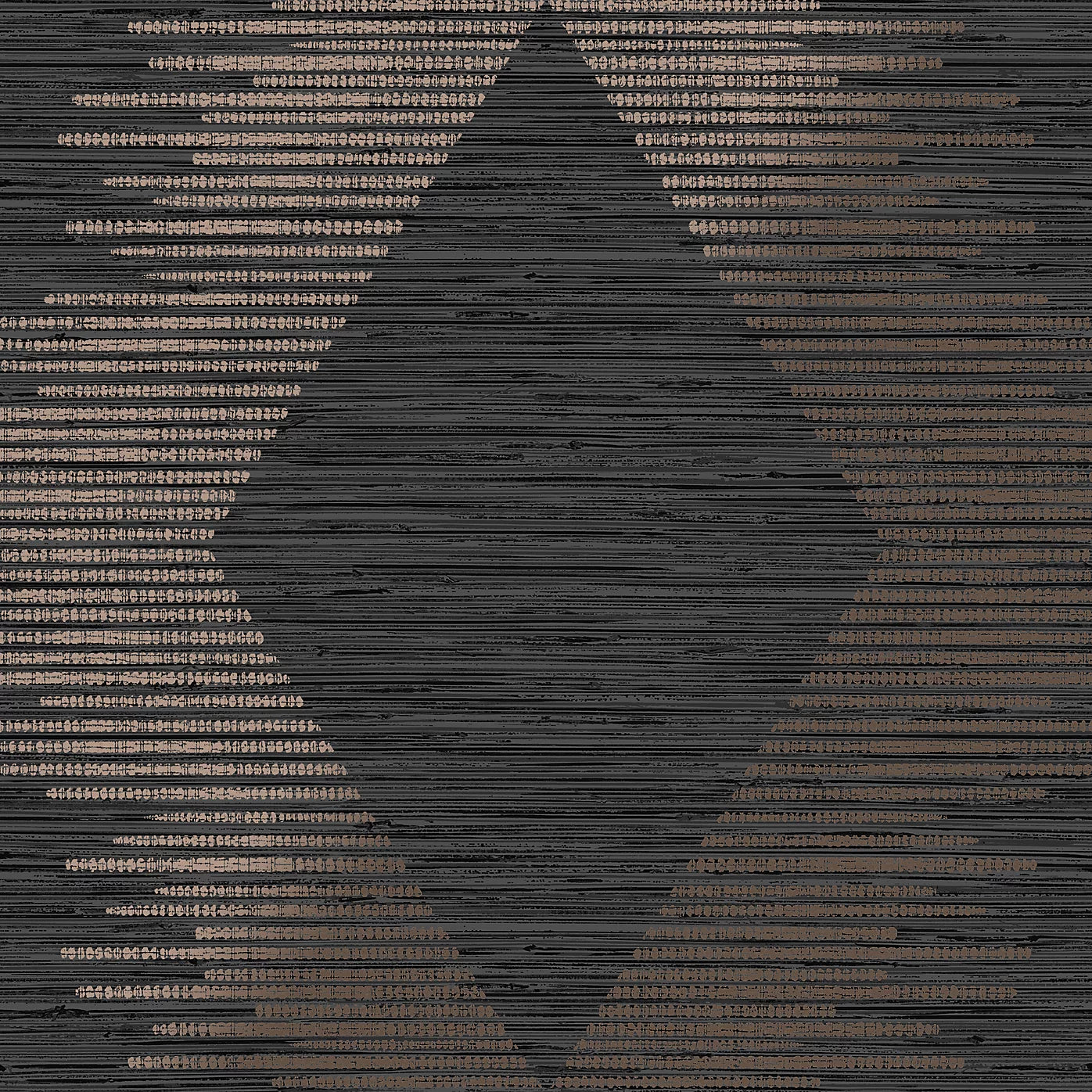 Graham & Brown Serenity Geometric Black & Rose Gold Wallpaper 120723
