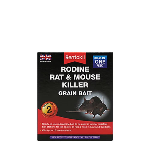 Rentokil Rodine Rat & Mouse Killer Grain Bait (2) 009779