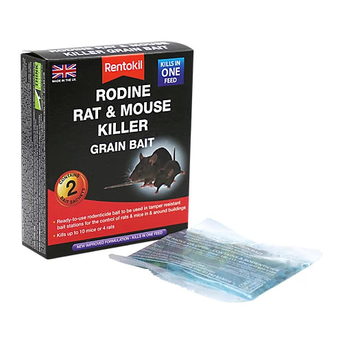 Rentokil Rodine Rat & Mouse Killer Grain Bait (2) 009779