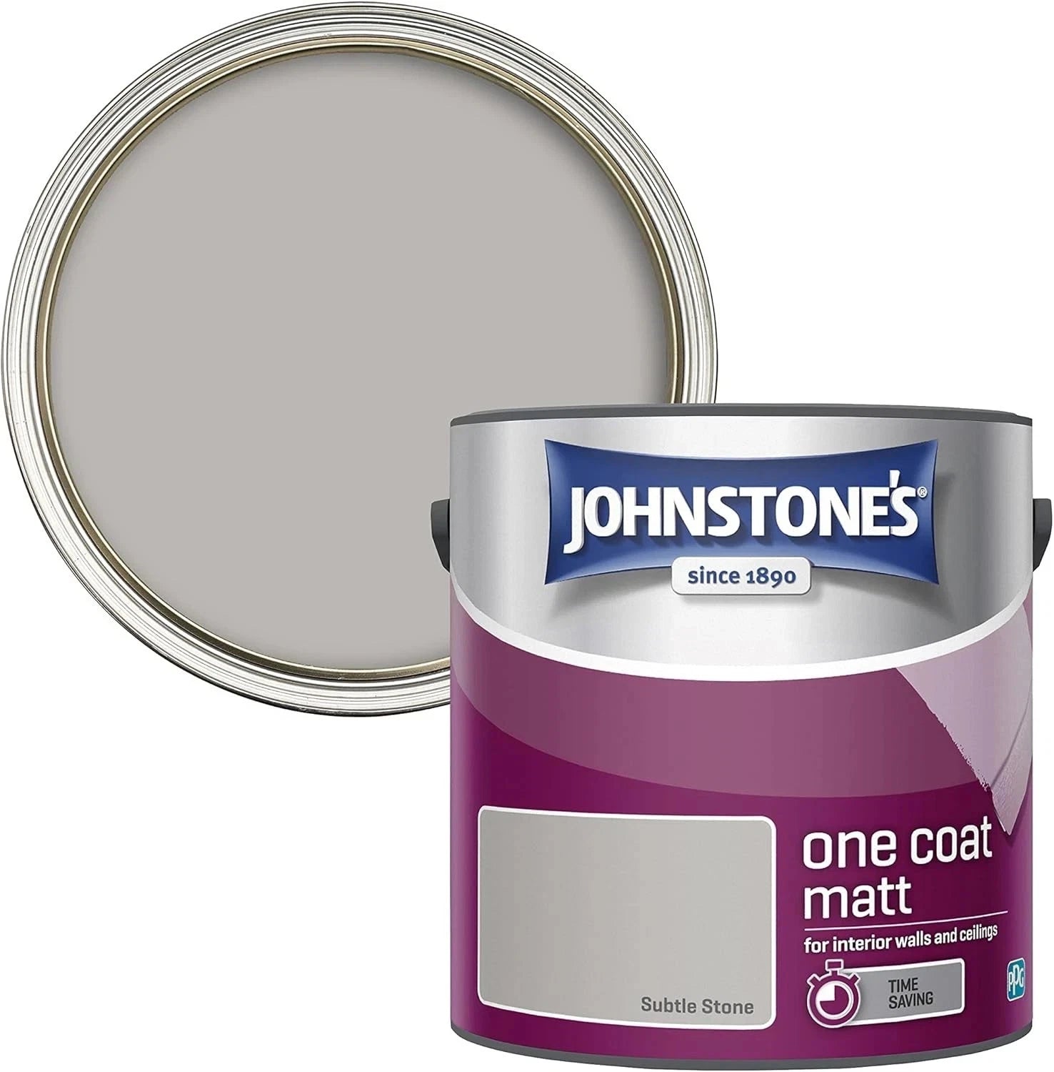 Johnstones Subtle Stone One Coat Matt Interior Walls & Ceilings Paint 2.5L