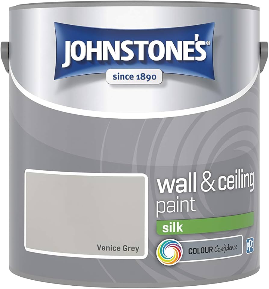 Johnstone’s Venice Grey Silk Wall & Ceiling Emulsion Paint 2.5L