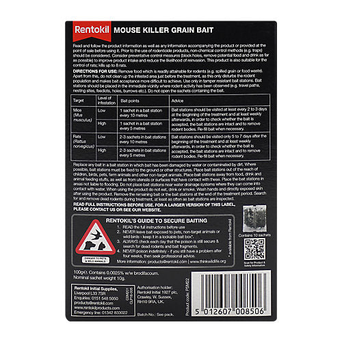 Rentokil Mouse Killer Grain Bait (10)