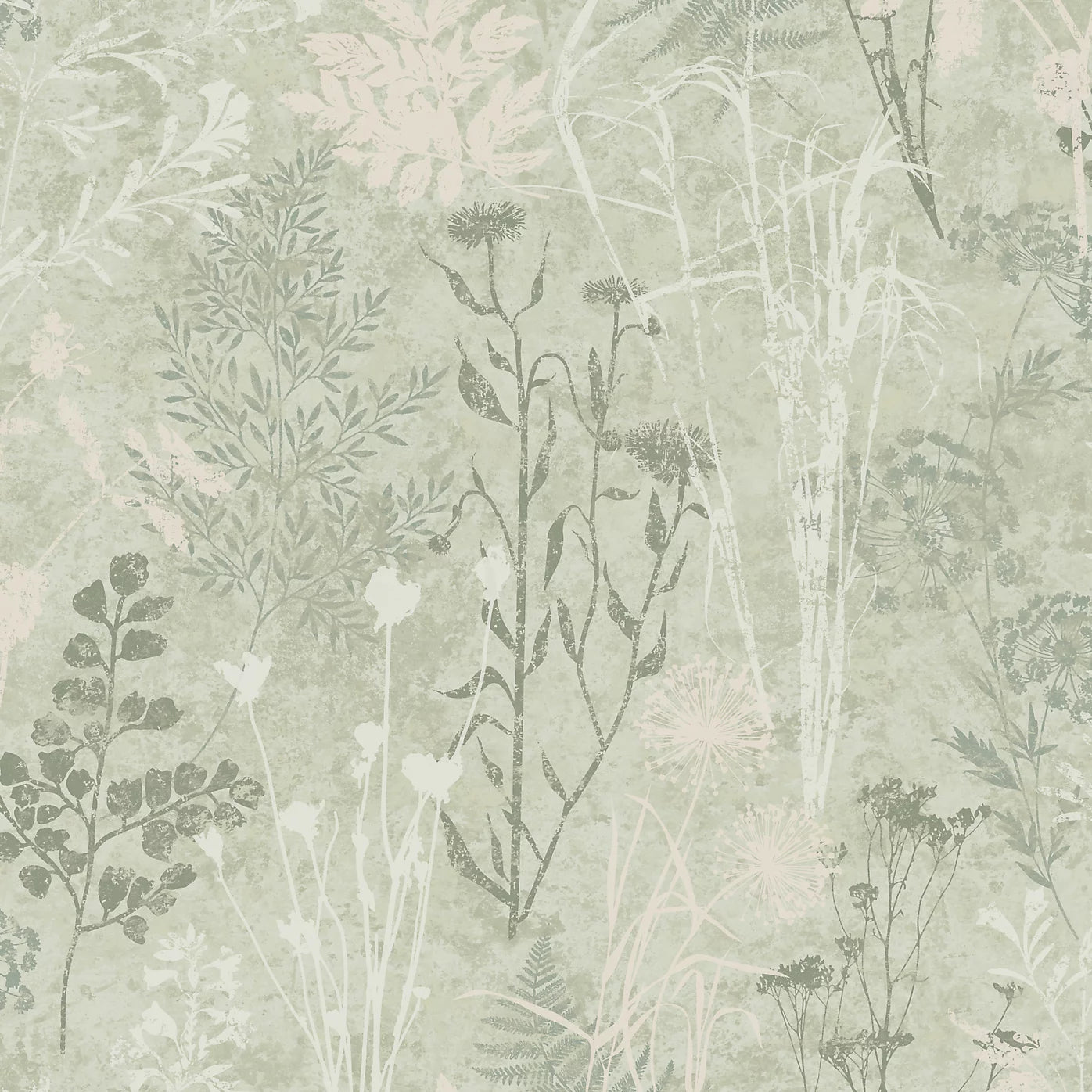 Graham & Brown Organics Sage Green Floral Wallpaper 120716