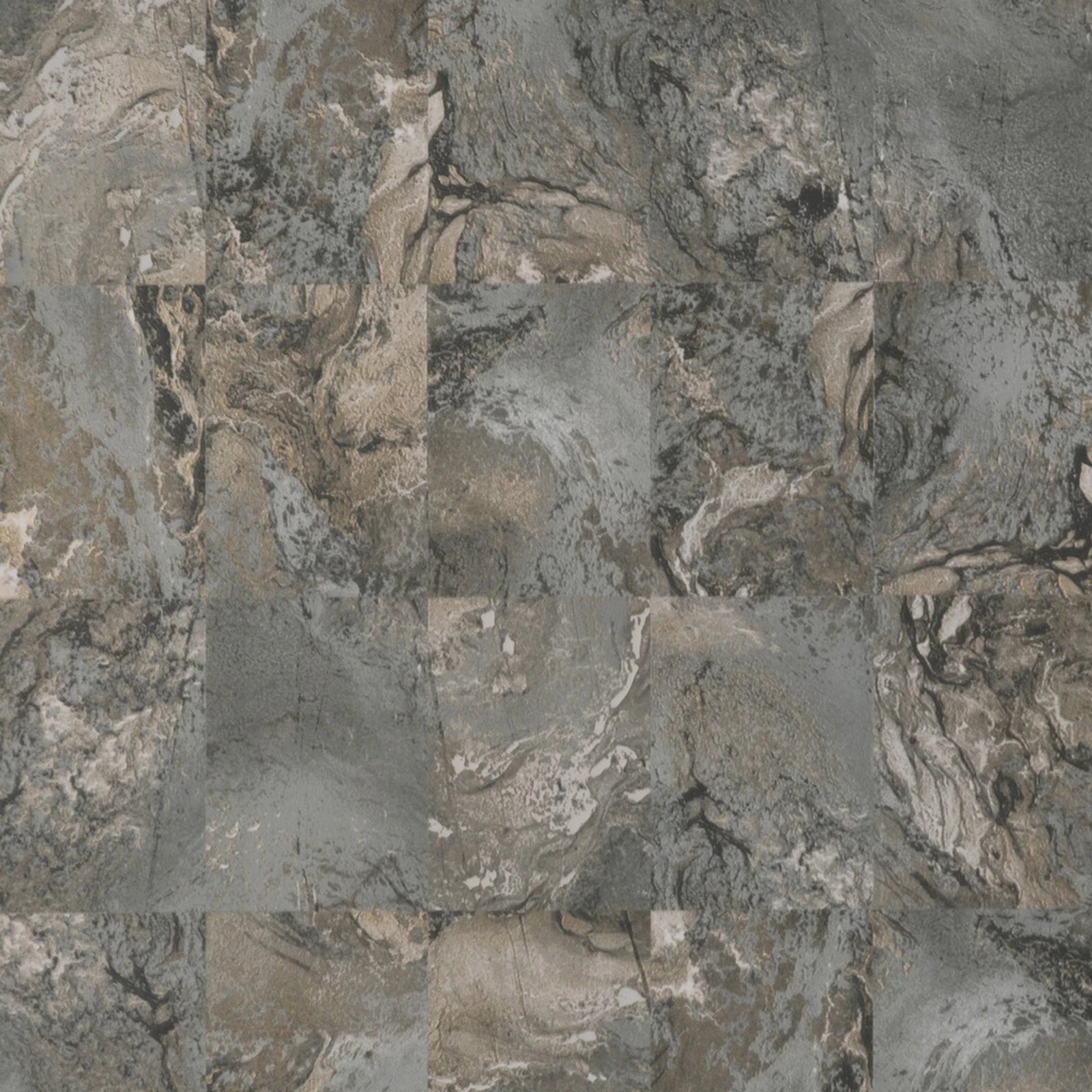 Vymura Savona Marble Tile Slate Heavyweight Wallpaper M95637