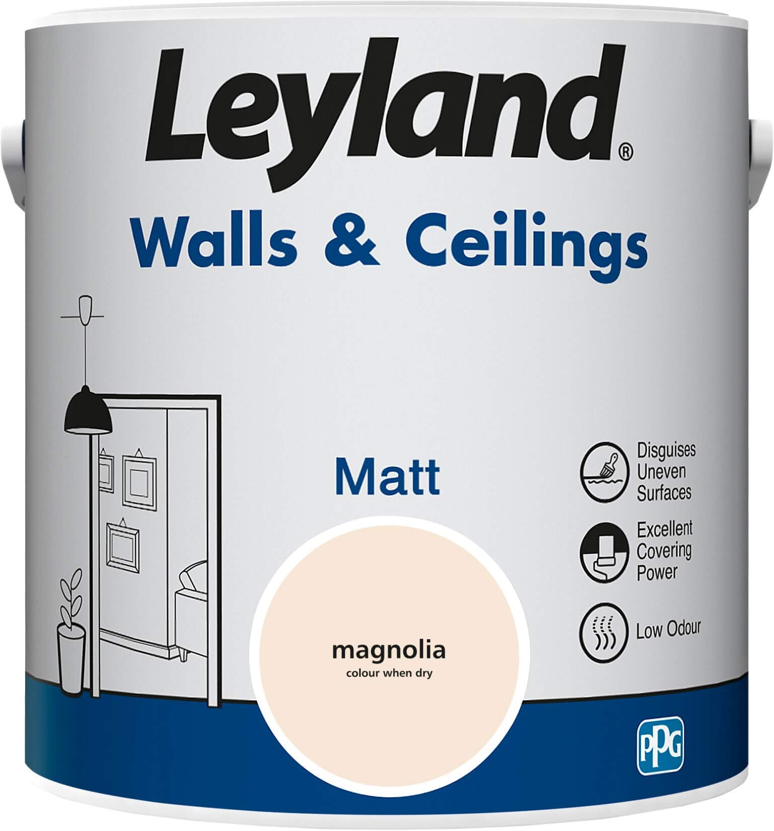 Leyland Magnolia Matt Walls & Ceilings Interior Paint 2.5L