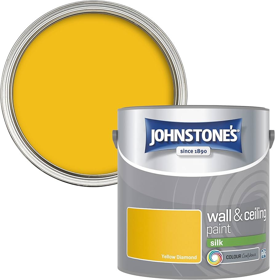 Johnstone’s Yellow Diamond Silk Wall & Ceiling Emulsion Paint 2.5L