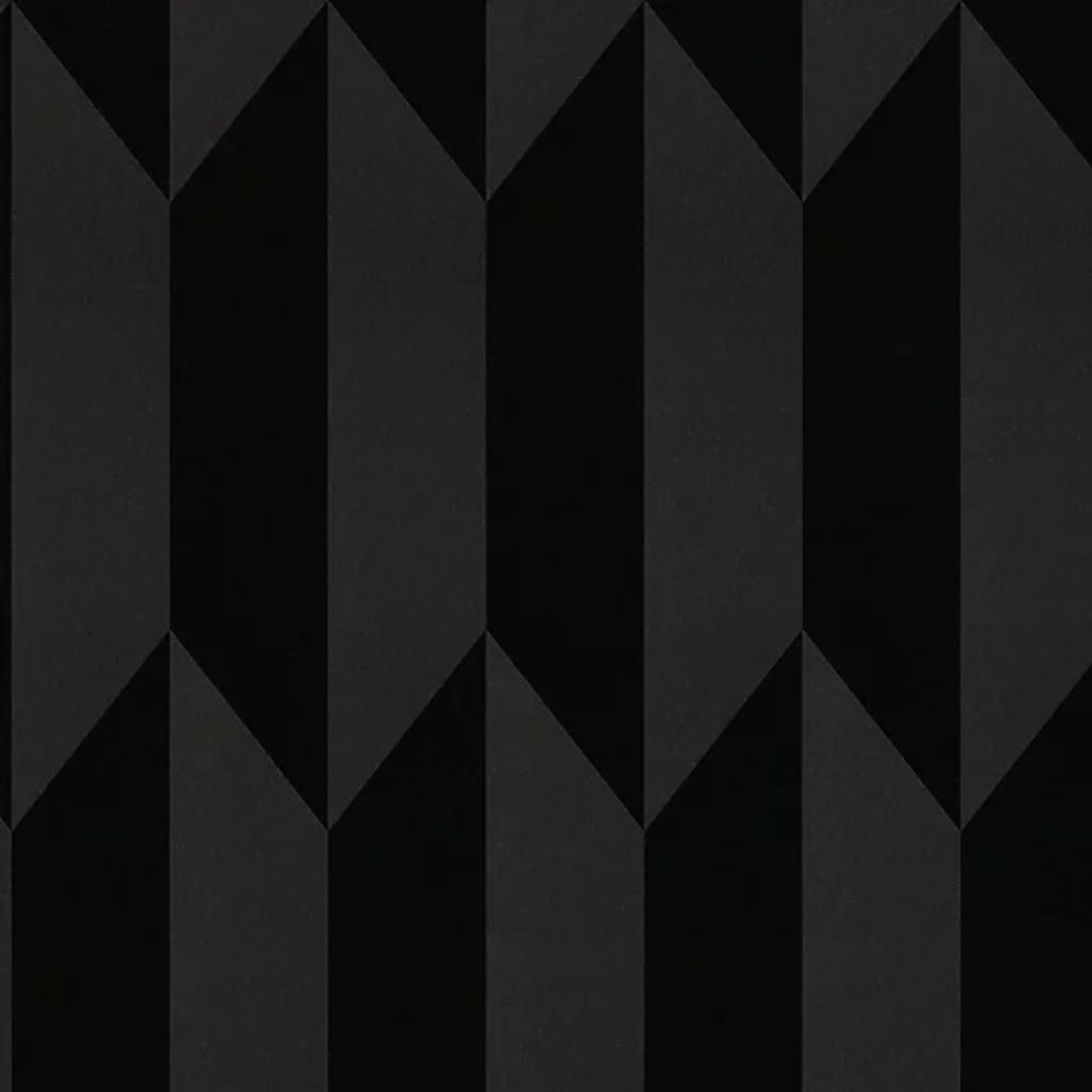 AS Cosmo Living Black Graphic Groove Geometric Chevron Wallpaper 79086-8