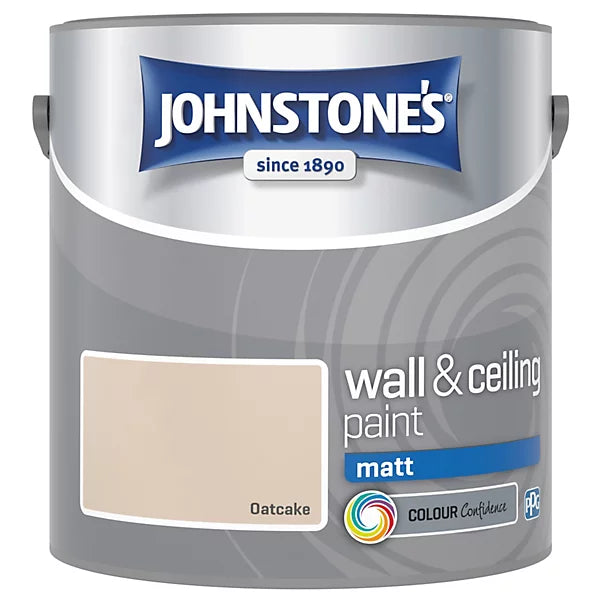 Johnstone’s Oatcake Matt Wall & Ceiling Emulsion Paint 2.5L