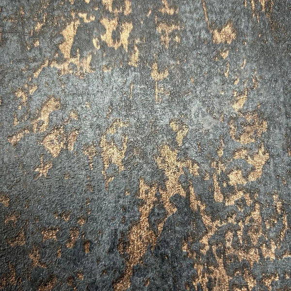 Erismann Concrete Plaster Charcoal & Copper Metallic Wallpaper 10375-47