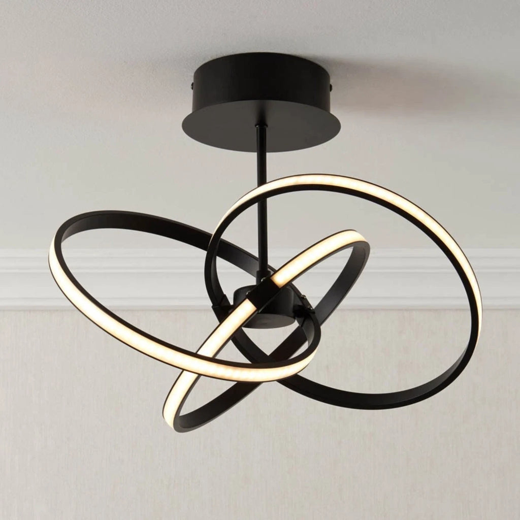 Endor Contemporary Integrated LED Black Dimmable Modern Ceiling Light lf36