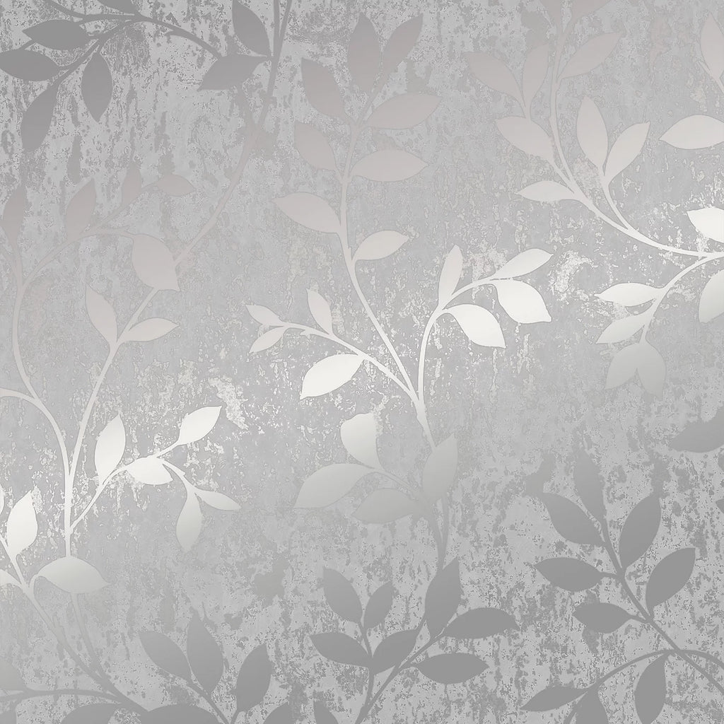 Superfresco Milan Silver & Grey Floral Trail Wallpaper 106404