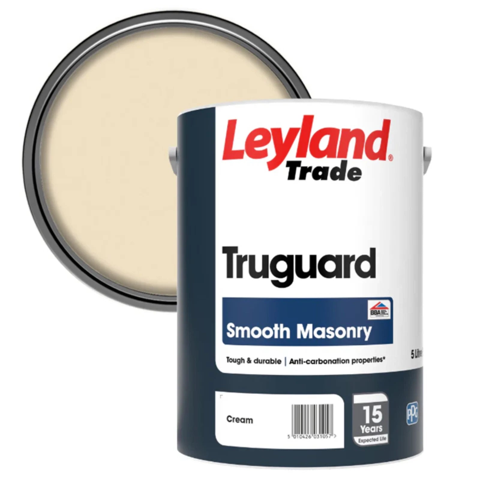 Leyland Truguard Cream Exterior Ouside Masonry Paint 5L