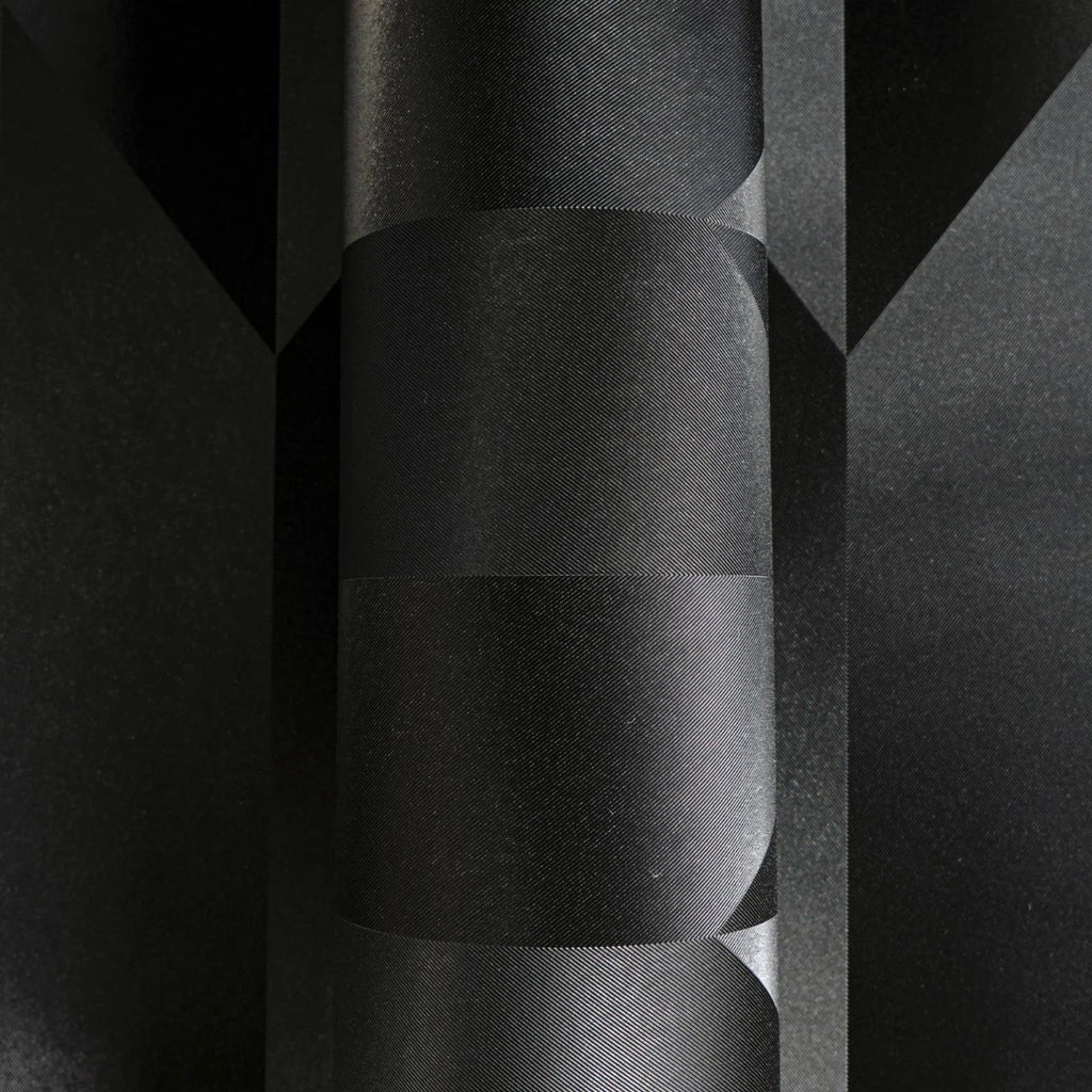 AS Cosmo Living Black Graphic Groove Geometric Chevron Wallpaper 79086-8