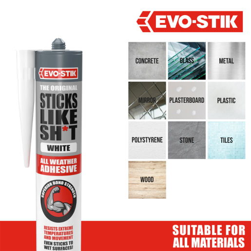 Evo-Stik Sticks Like Sh*t All Weather Adhesive 290ml White