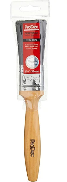 ProDec 1.5" Paint Brush Craftsman Mixed Bristle Varnish All Paints