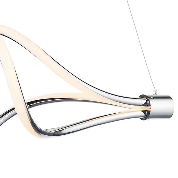 Vortex Pendant Chrome Effect LED Pendant Ceiling Light lf32
