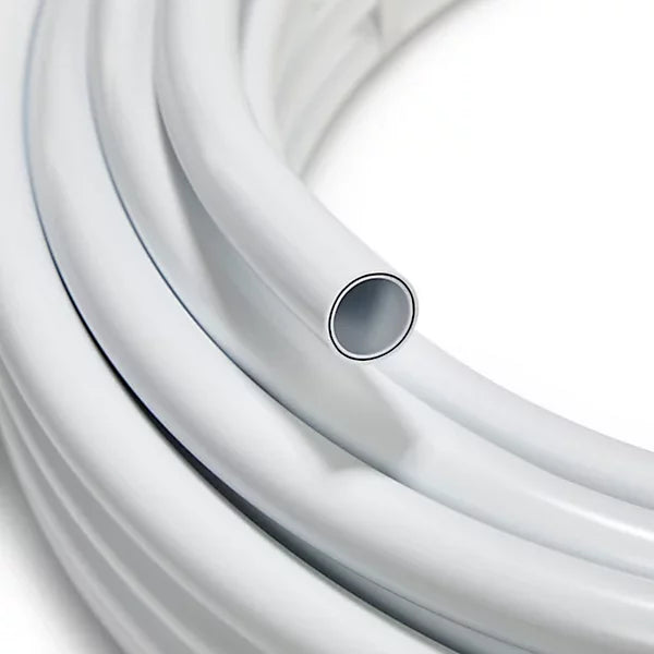 Firstfix 10mm White fit Push Fit Barrier Pipe 8 Meters