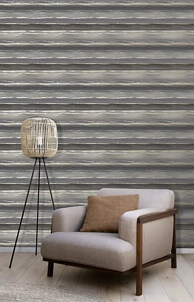 Rasch Mirage Horizon Storm Grey Stripe Wallpaper 282954