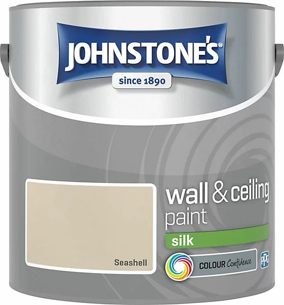 Johnstone’s Seashell Silk Wall & Ceiling Emulsion Paint 2.5L